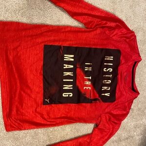 Long sleeve boys basketball shirt